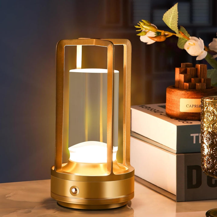Table Lamp with Crystal Base Touch Dimmer Waterproof Design - Lenila