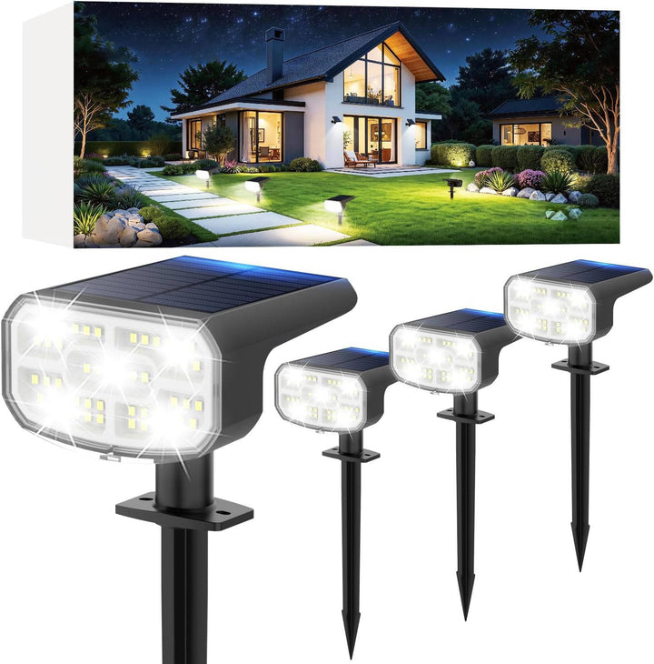 Outdoor Solar Spotlights IP65 Water-Resistant with Auto On/Off