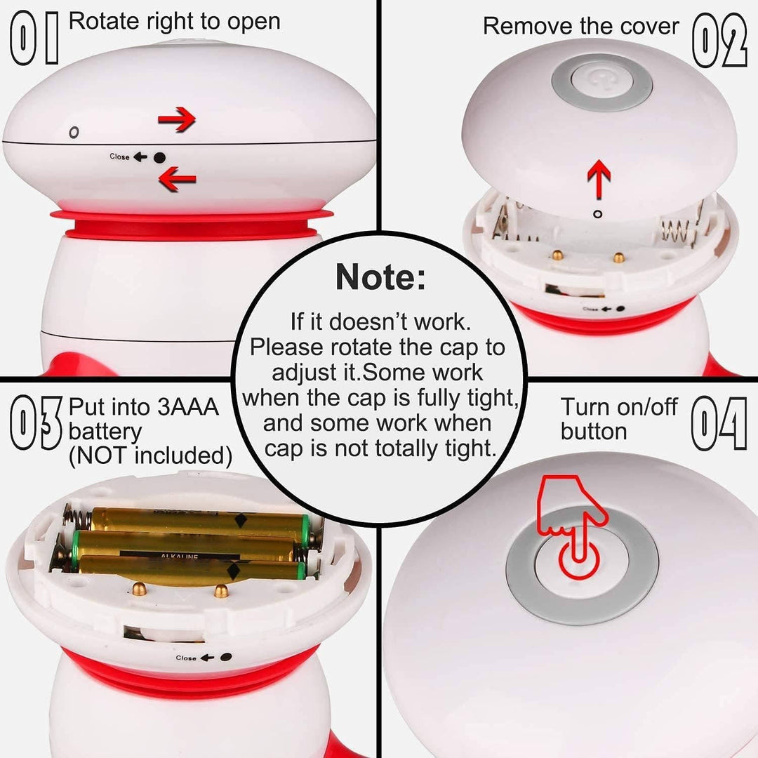 Portable Handheld Body Massager Mini Vibrating LED Battery Operated