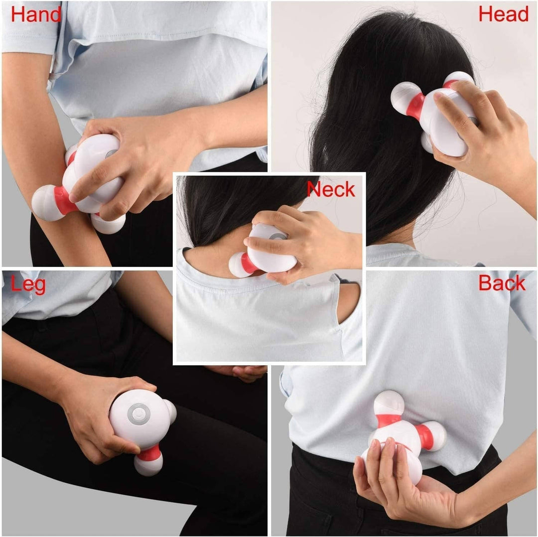 Portable Handheld Body Massager Mini Vibrating LED Battery Operated