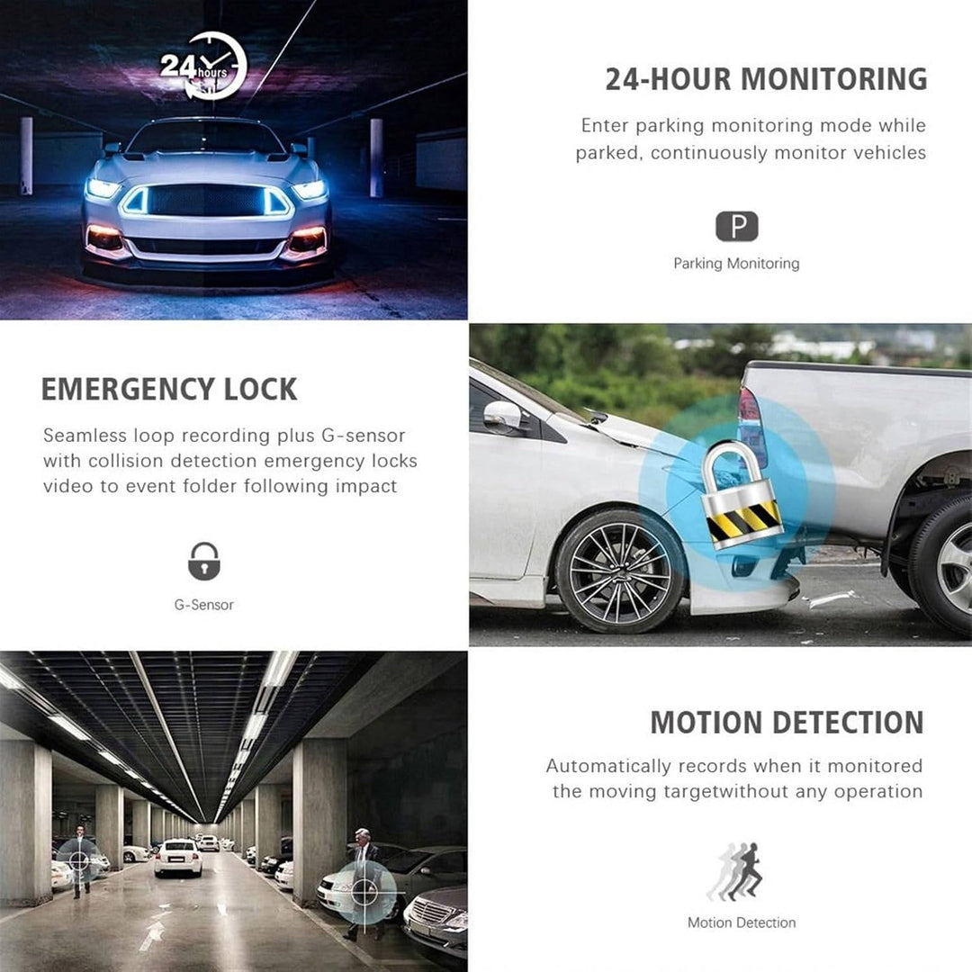 Car Dashcam Front and Rear with Display Screen High Resolution