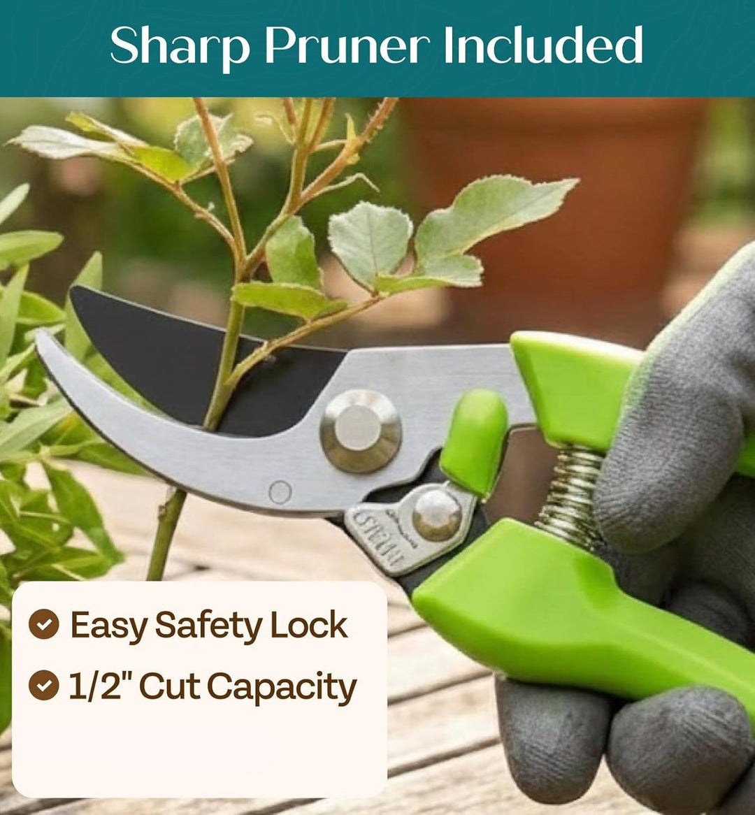 Ergonomic Gardening Tools Kit Heavy Duty for Women and Men