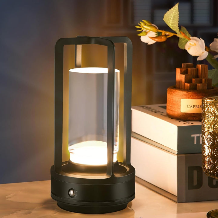 Table Lamp with Crystal Base Touch Dimmer Waterproof Design