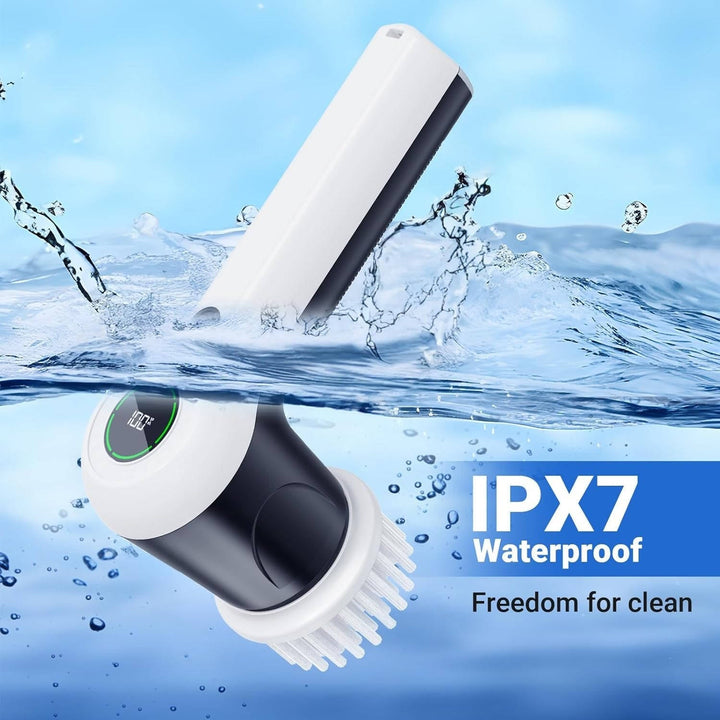 Cordless Spin Scrubber Dual Speed 6 Brush Heads IPX7 Waterproof