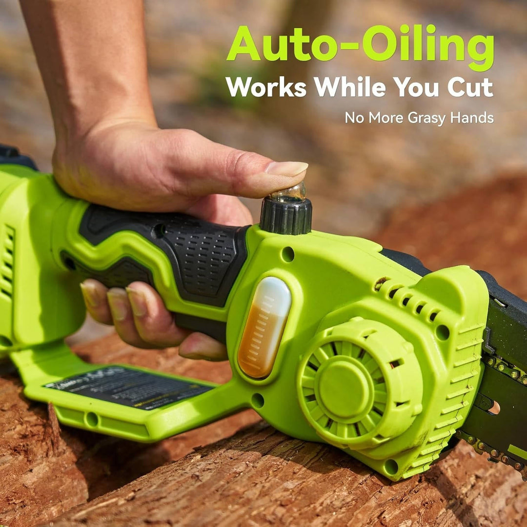 Cordless Mini Chainsaw 1000W with Battery Compact Wood Cutting Tool