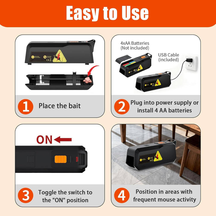 Electronic Mouse Trap Pack Humane No-Touch Rodent Control