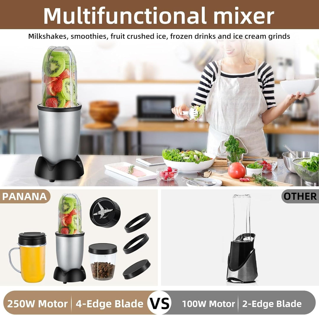 Compact Single Serve Blender with Small Bullet Blending Pieces