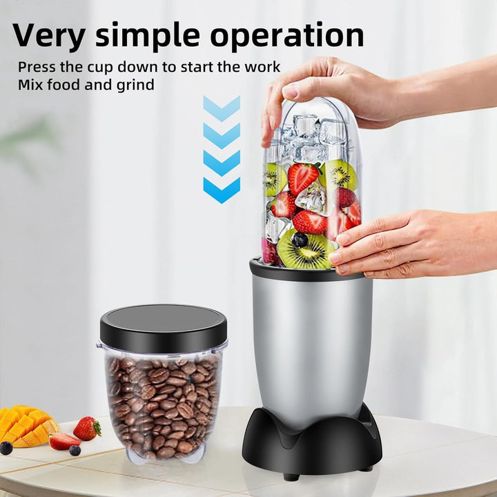 Compact Single Serve Blender with Small Bullet Blending Pieces
