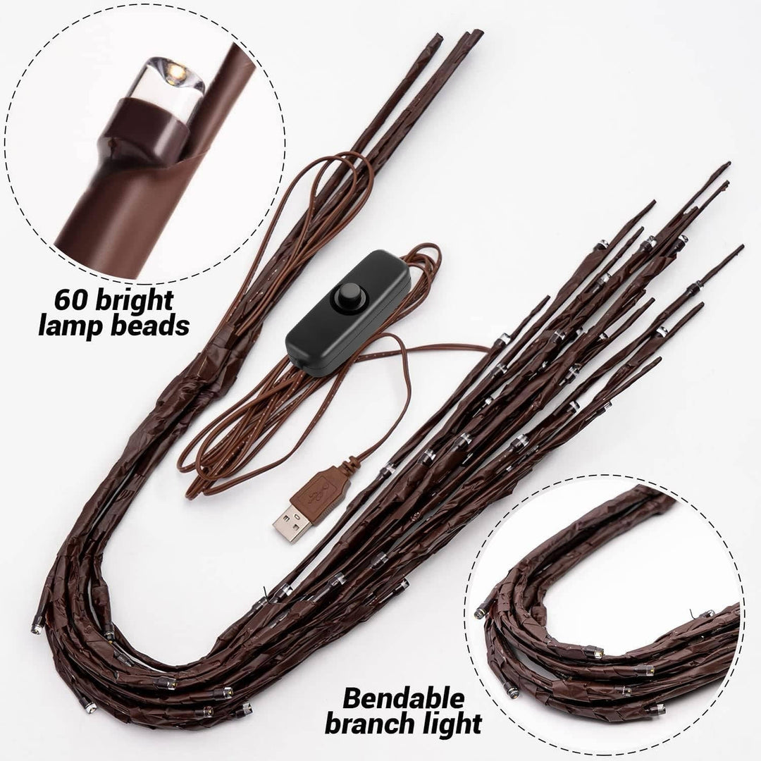 USB Powered LED Twig Lights Decorative Branch Indoor Home Decor