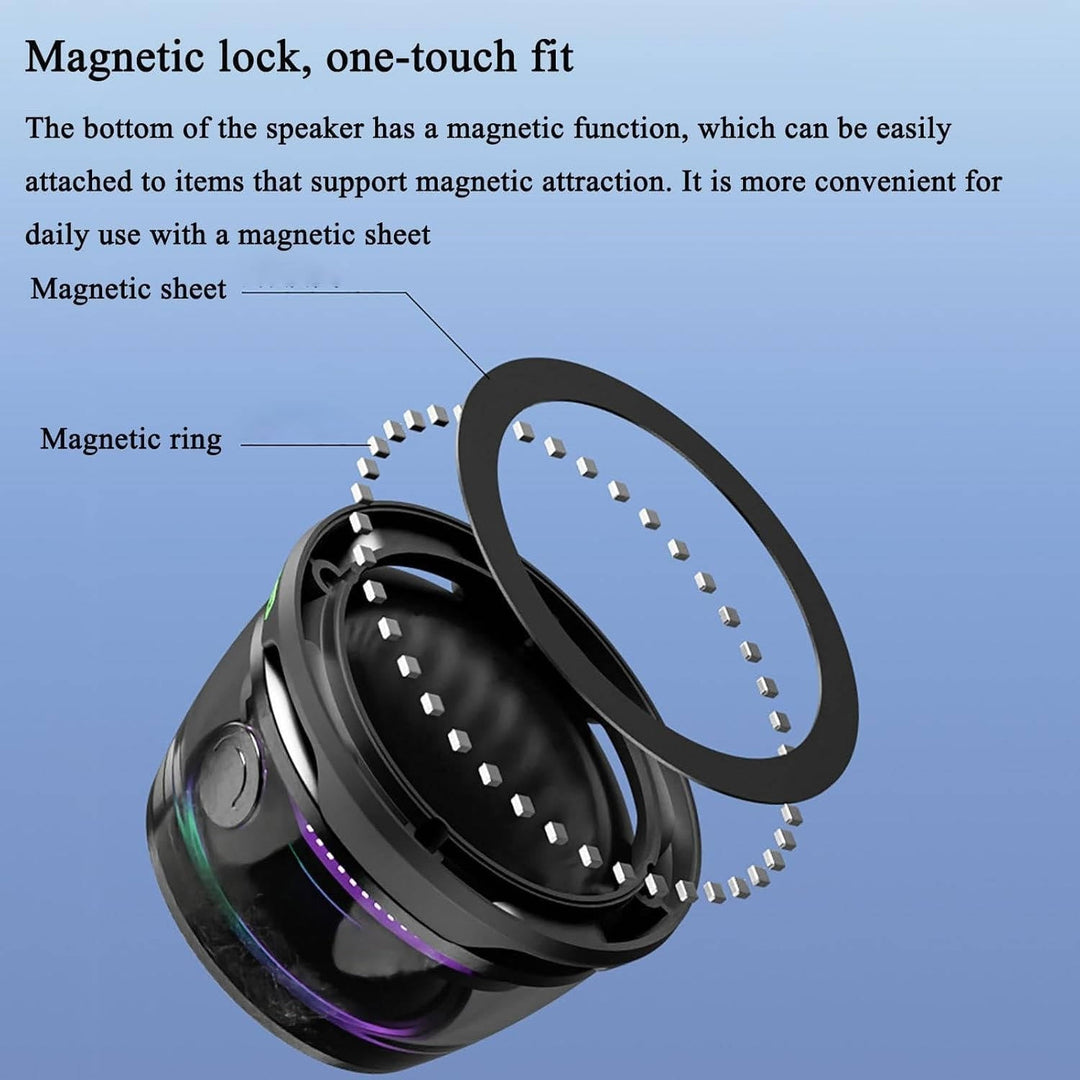 Wireless Bluetooth Mini Speaker with Magnetic and RGB Lights