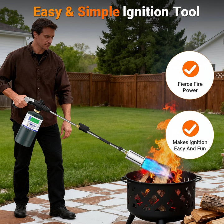 Heavy Duty Propane Torch with Detachable Long Arm High Output