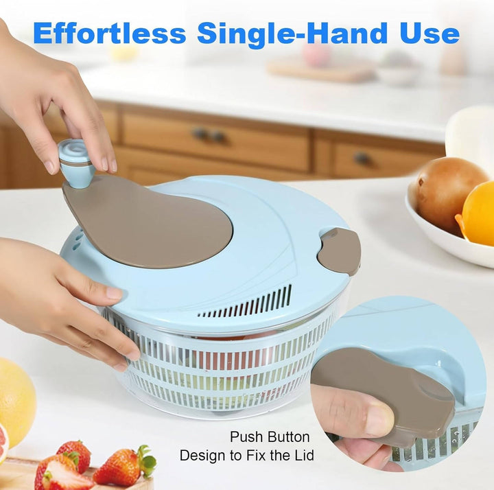 Salad Spinner with Double Drainage Holes Plastic Kitchen Tool