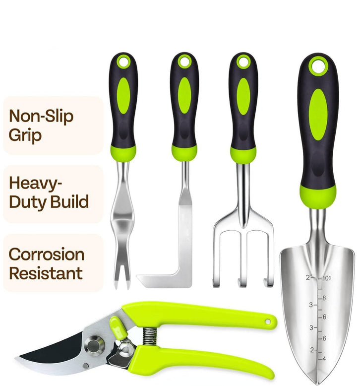 Ergonomic Gardening Tools Kit Heavy Duty for Women and Men