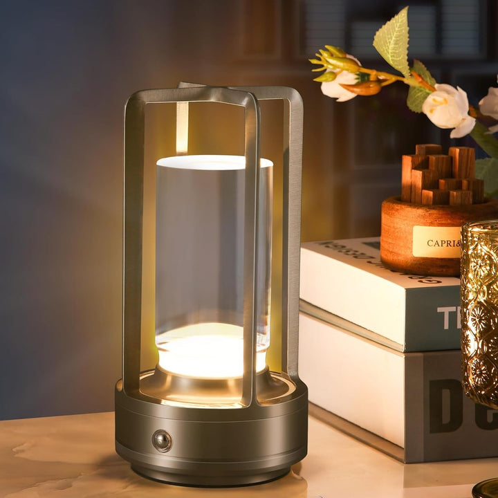 Table Lamp with Crystal Base Touch Dimmer Waterproof Design