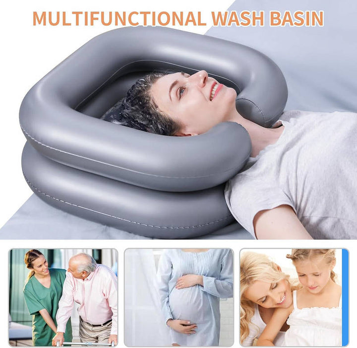 Portable Shampoo Basin with Neck Support for Elderly Kids and