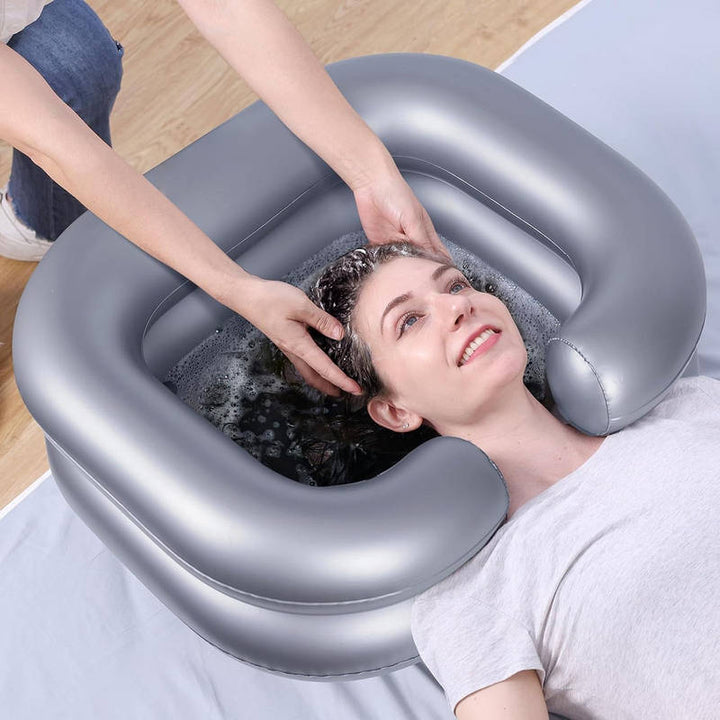 Portable Shampoo Basin with Neck Support for Elderly Kids and