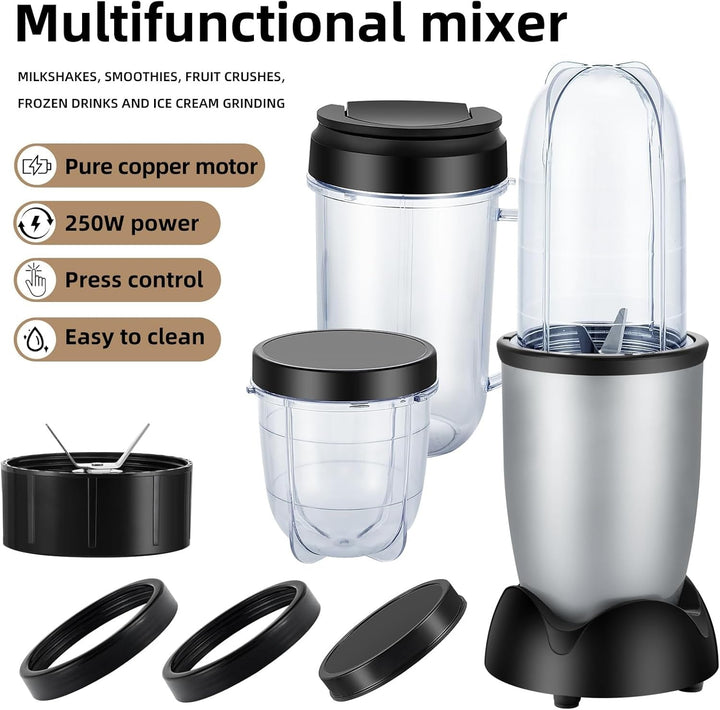 Compact Single Serve Blender with Small Bullet Blending Pieces