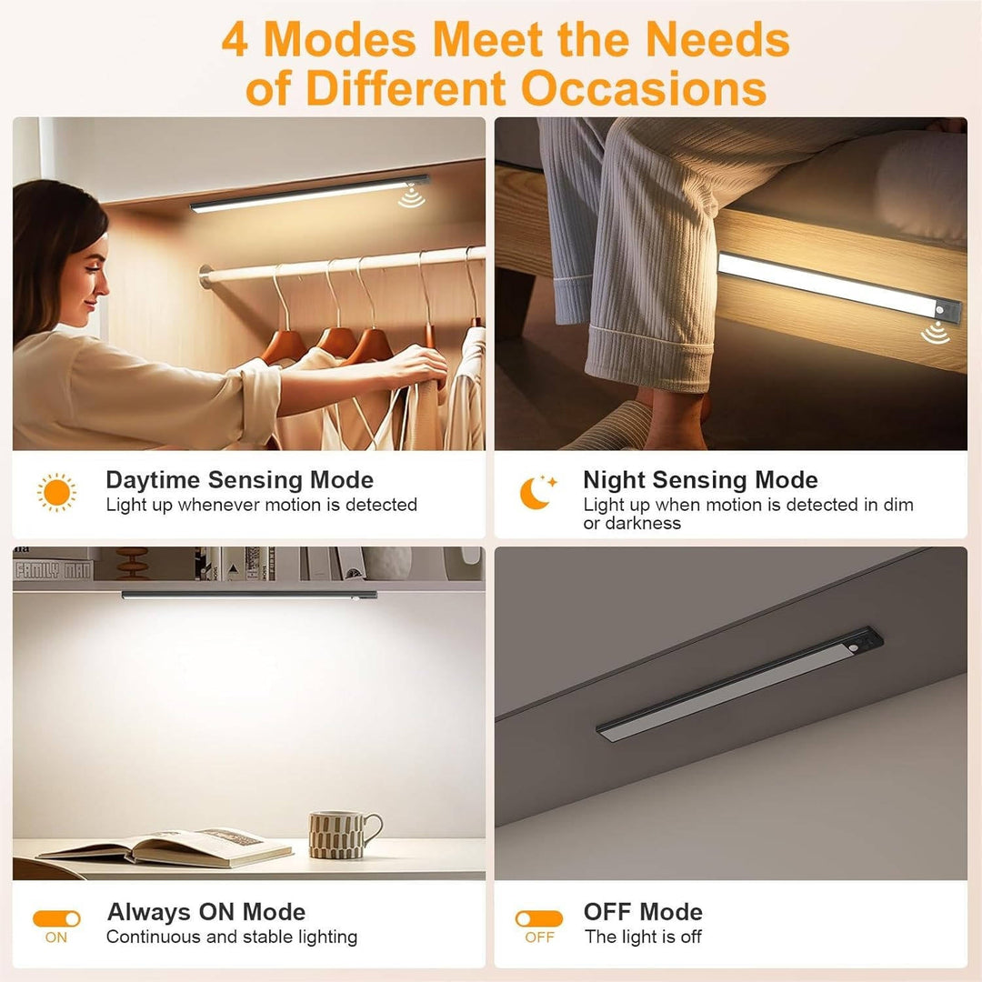 Rechargeable Motion Sensor Under Cabinet Lights Magnetic Pack
