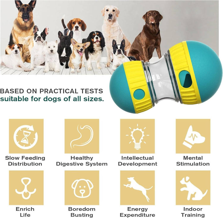 Interactive Dog Toy Adjustable Treat Dispenser Puzzle Slow Feeder