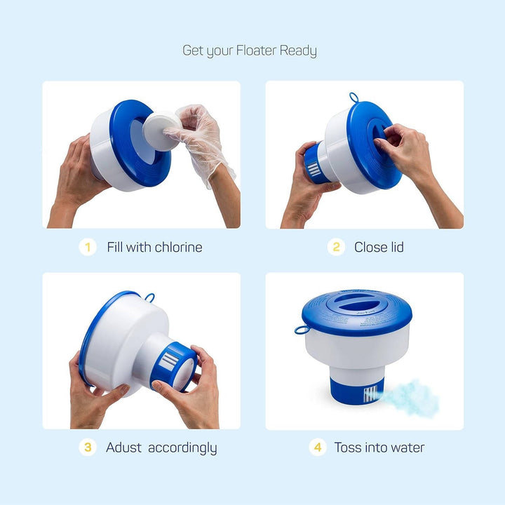 Adjustable Floating Chlorine Dispenser for Pools and Spas