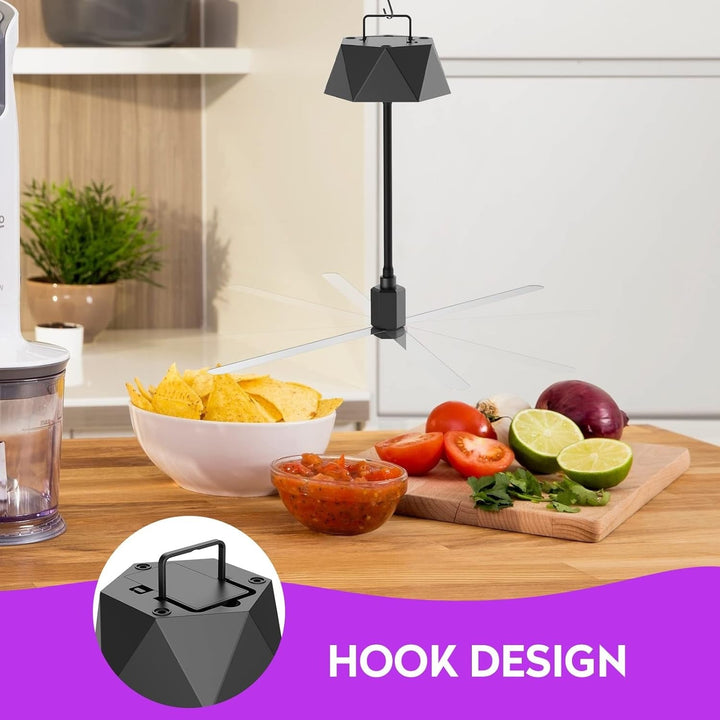 Indoor Outdoor Repellent Fan with Holographic Blades Portable Design