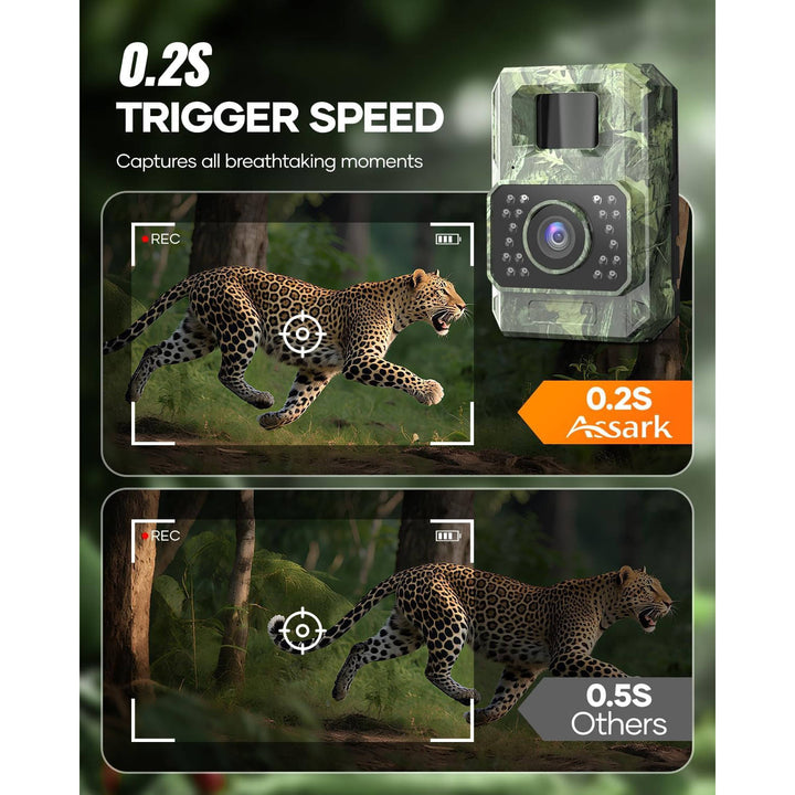 Wireless Solar Trail Camera WiFi Night Vision 48MP 30FPS