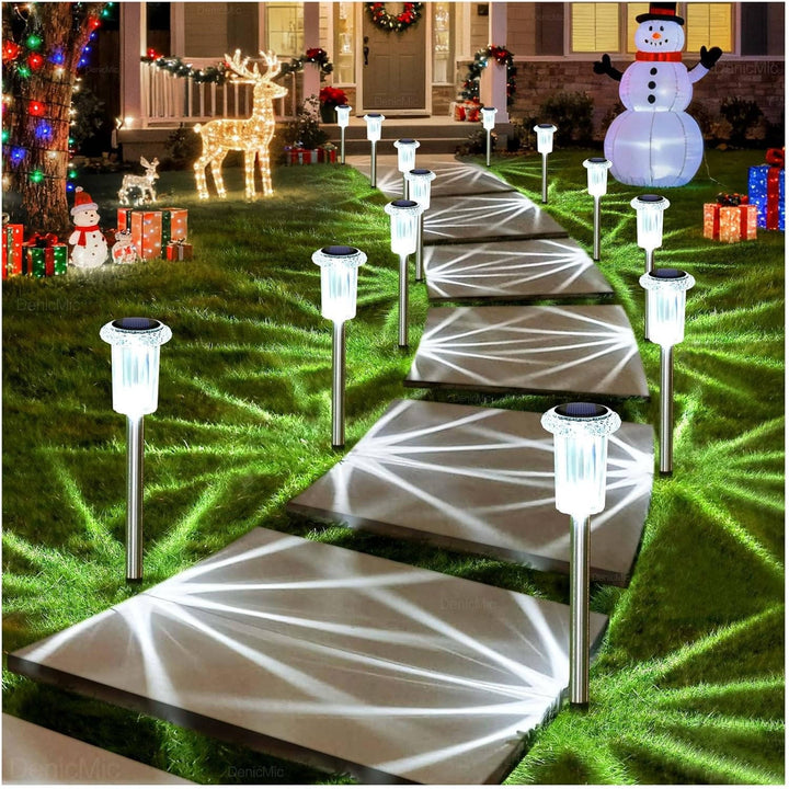 Outdoor Solar Pathway Lights Waterproof LED Garden Set