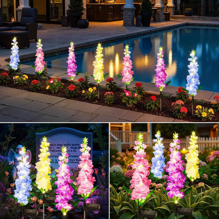 Outdoor Solar Garden Lights Waterproof LED Decorative Flower Design