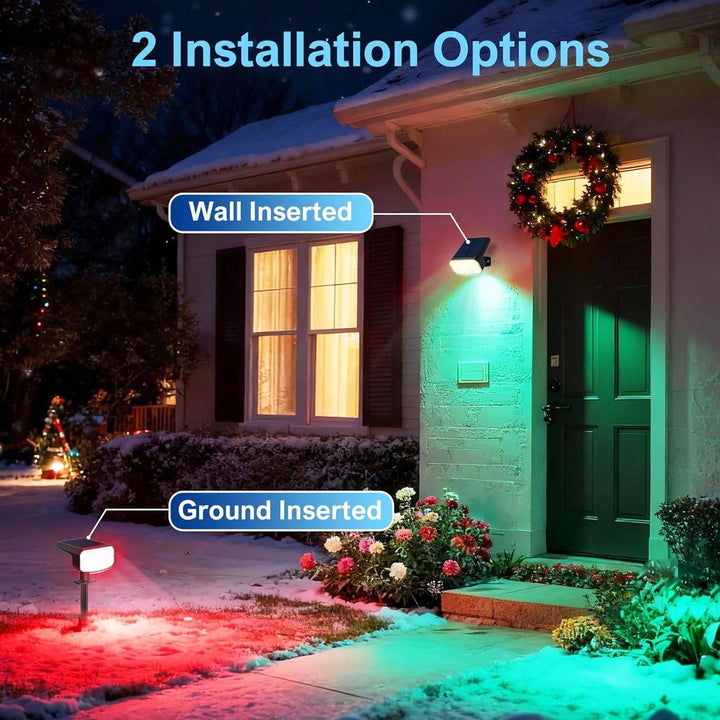 Outdoor Solar Spotlights IP65 Water-Resistant with Auto On/Off
