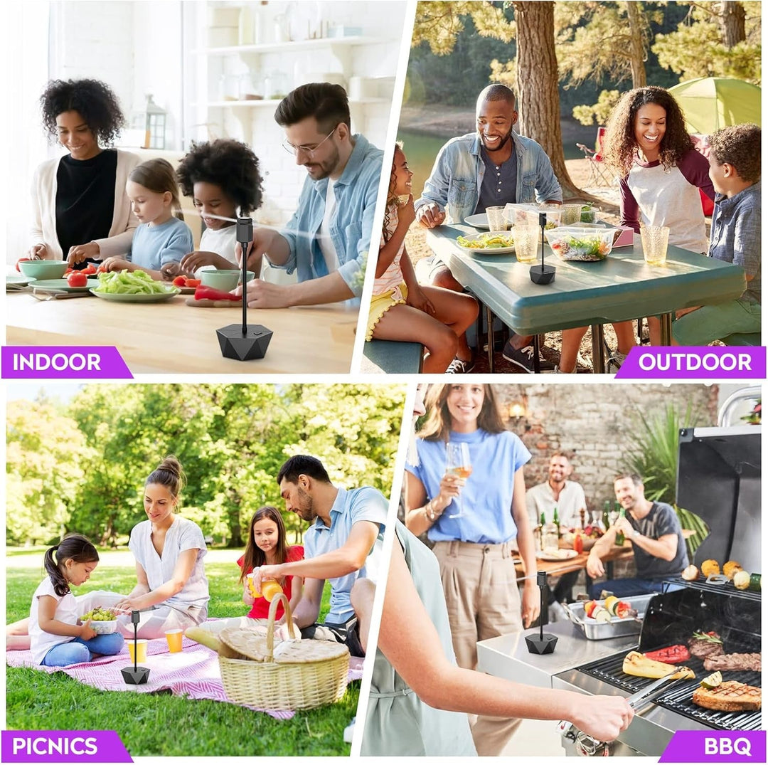 Indoor Outdoor Repellent Fan with Holographic Blades Portable Design
