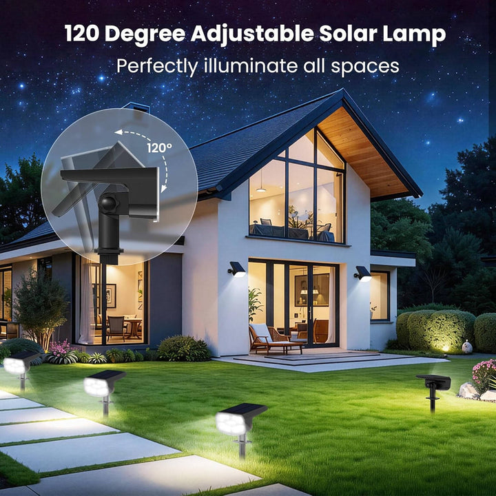 Outdoor Solar Spotlights IP65 Water-Resistant with Auto On/Off