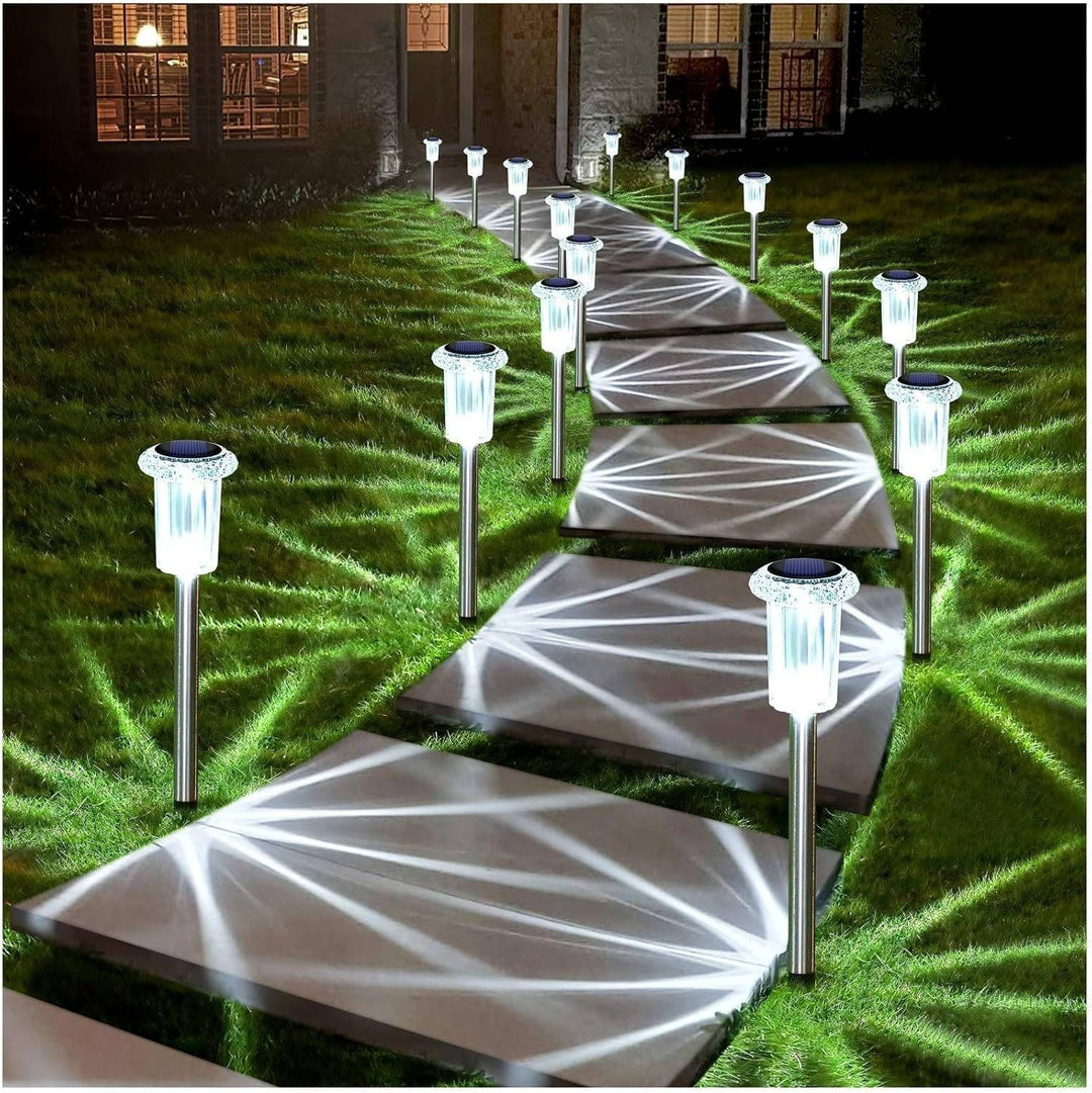 Outdoor Solar Pathway Lights Waterproof LED Garden Set - Lenila