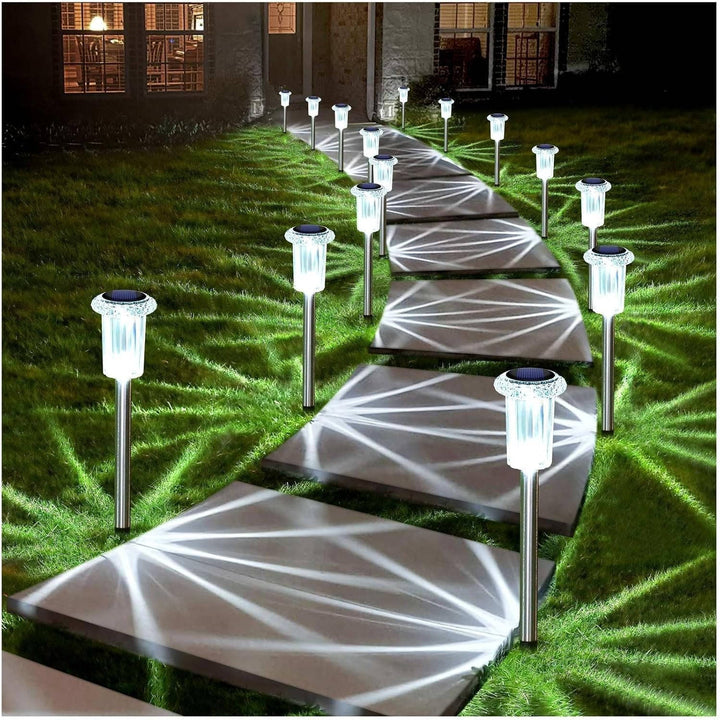 Outdoor Solar Pathway Lights Waterproof LED Garden Set - Lenila