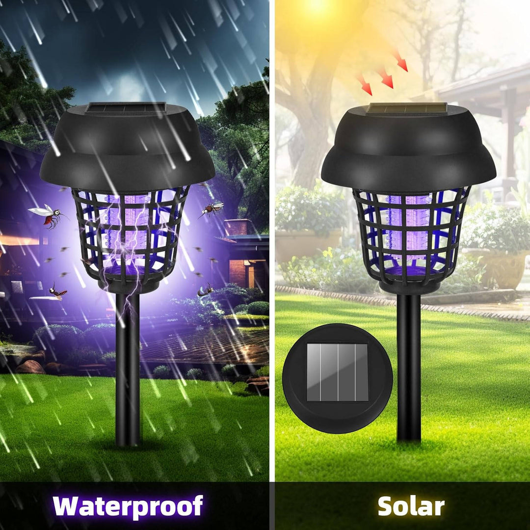 Outdoor Solar Bug Zapper Mosquito Trap Lamp for Patio and Backyard