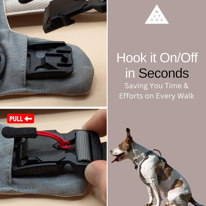 Pet Dog Harness Magnetic One-Hand Clip No-Pull Design