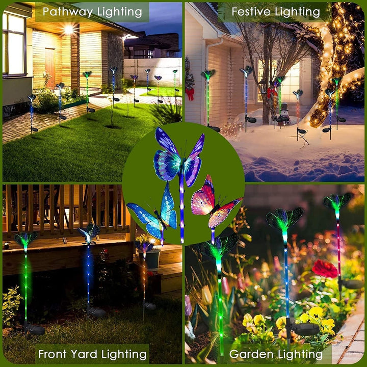 Outdoor Solar Garden Stake Lights Waterproof LED Color Changing