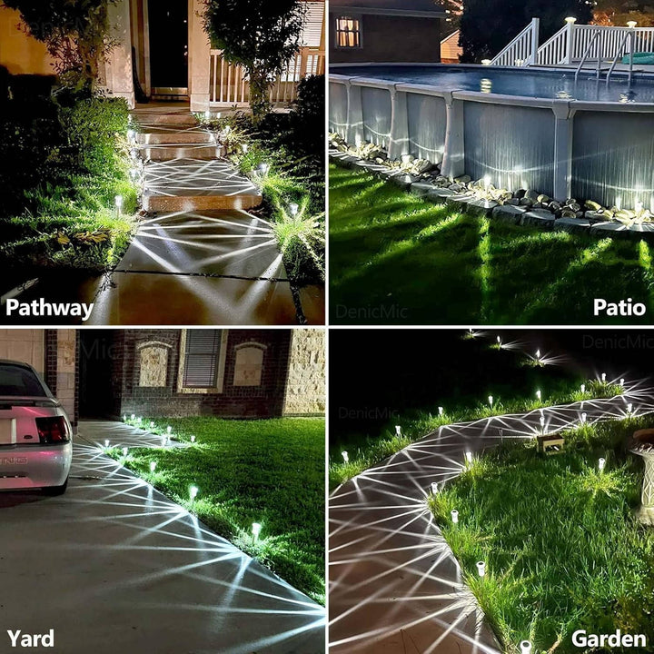 Outdoor Solar Pathway Lights Waterproof LED Garden Set