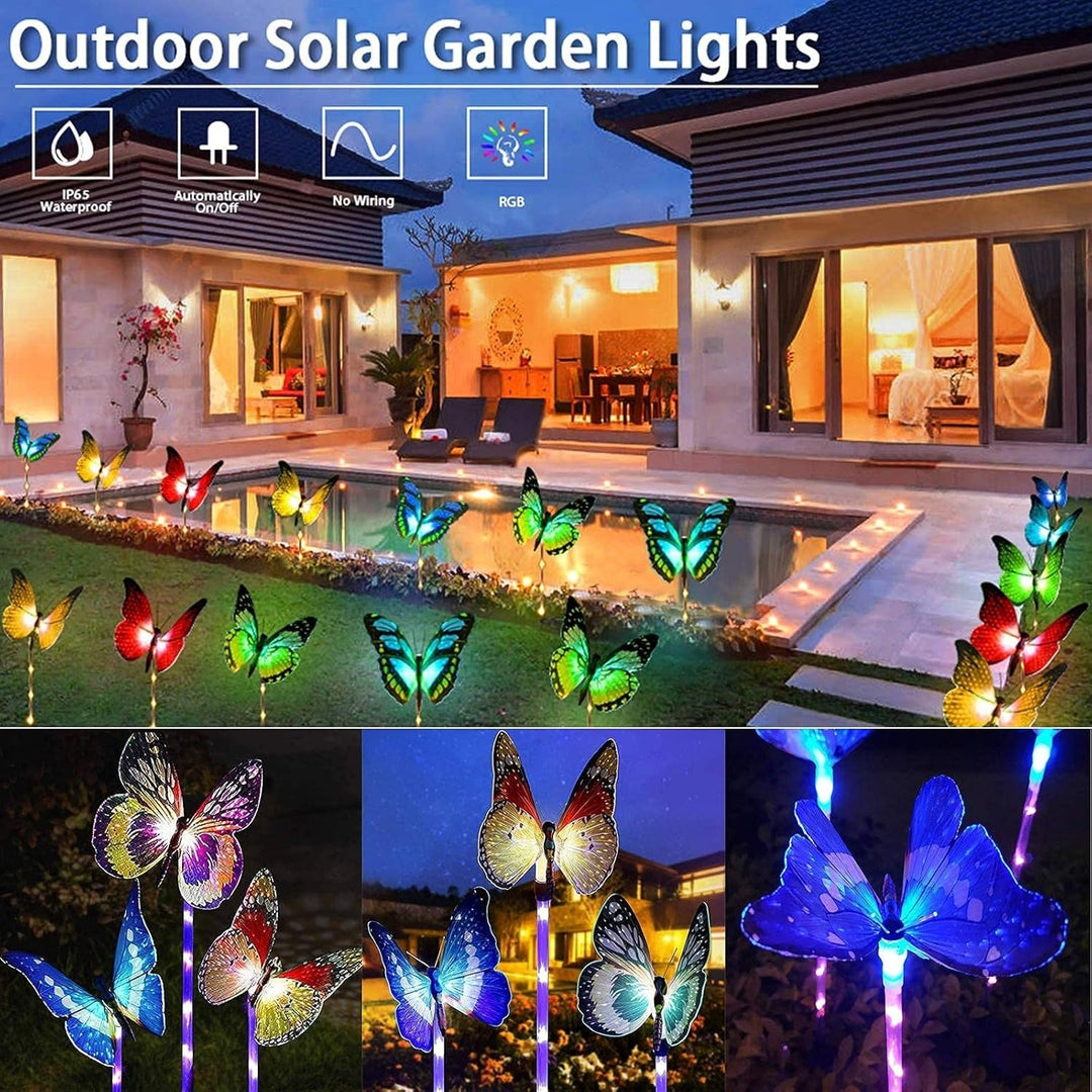 Outdoor Solar Garden Stake Lights Waterproof LED Color Changing