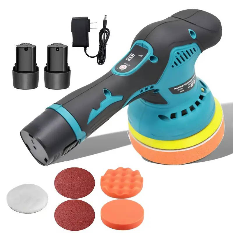 Portable Cordless Car Polisher Kit Variable Speed Dual Action