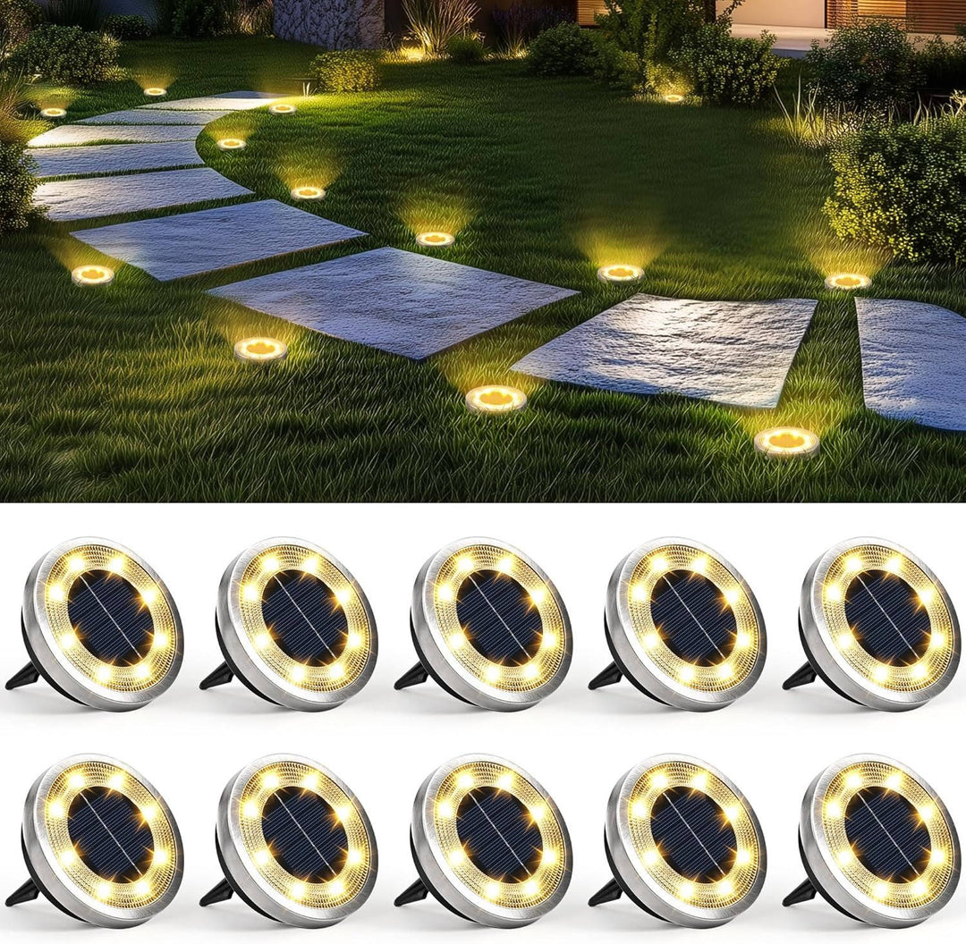 Solar Ground Lights Outdoor Waterproof Solar Powered Pathway Lights - Lenila