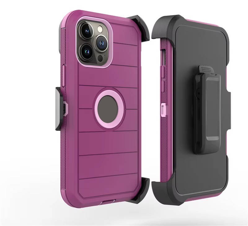 Heavy Duty Shockproof Phone Case with Holster Kickstand