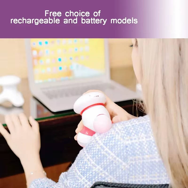 Portable Handheld Body Massager Mini Vibrating LED Battery Operated