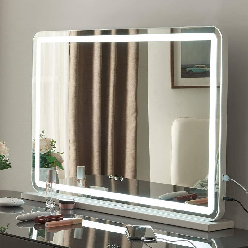 LED Vanity Mirror with Lights Dimmable Touch Screen Makeup Mirror