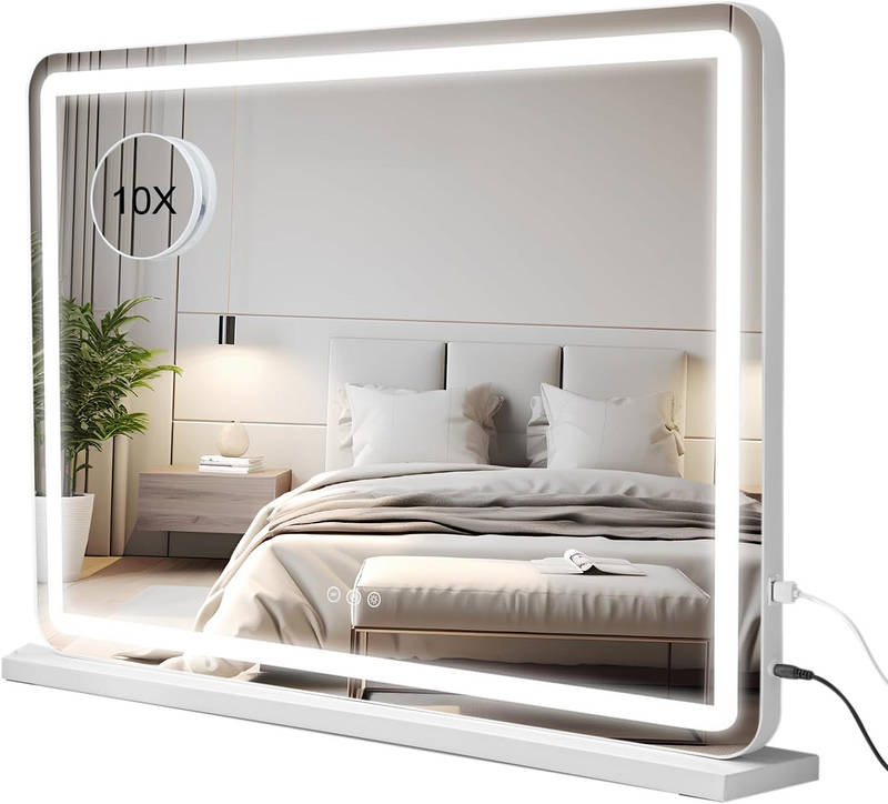LED Vanity Mirror with Lights Dimmable Touch Screen Makeup Mirror