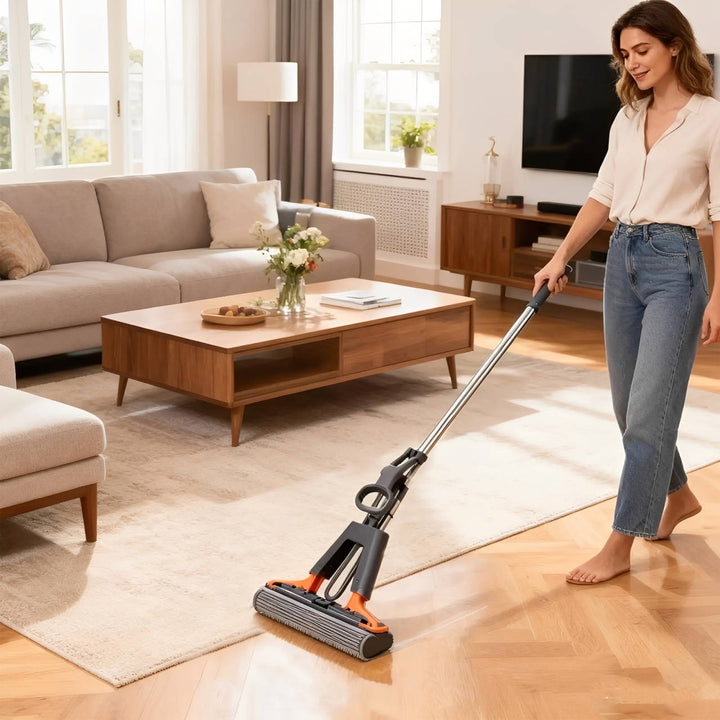 Kitchen Sponge Mop with Absorbent Head