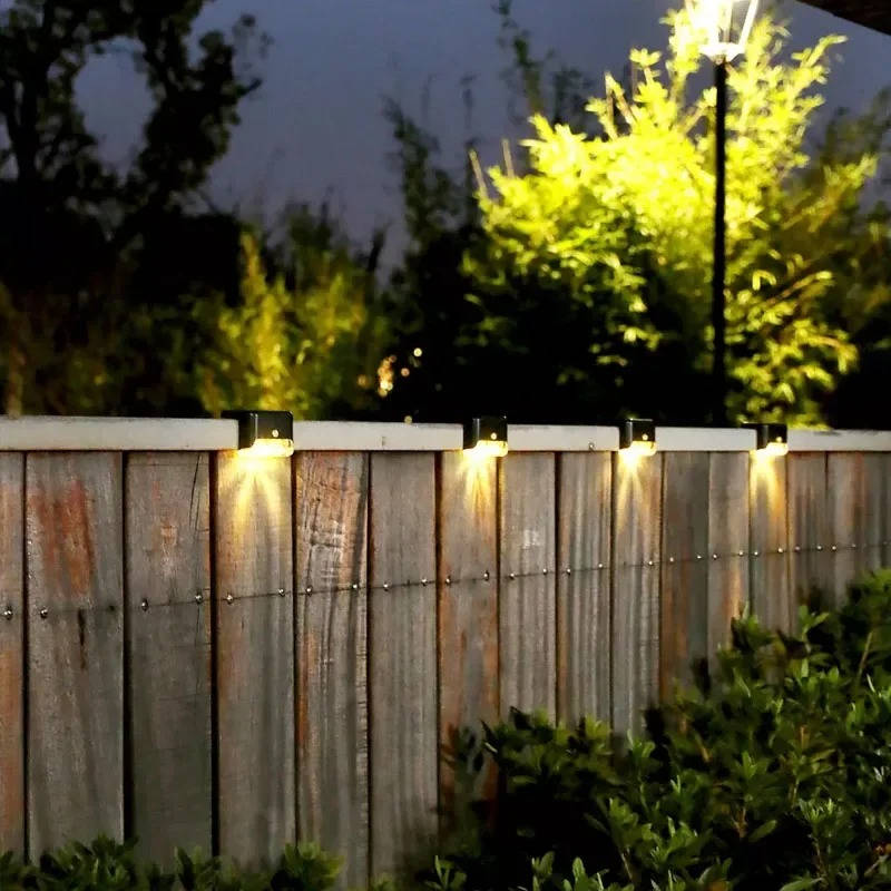 Outdoor Solar Deck Lights Waterproof LED Warm Step Lights
