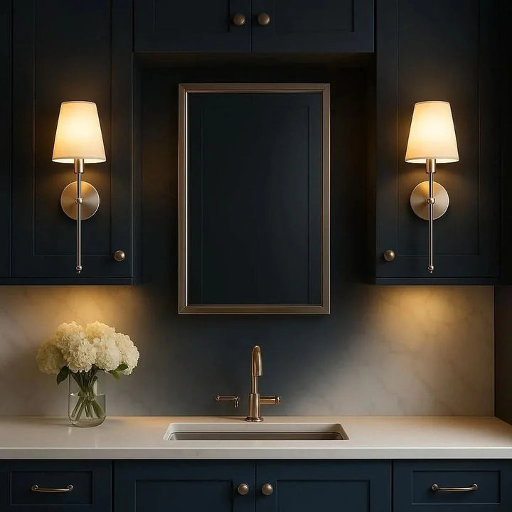Indoor Wireless Fabric Wall Sconce Battery Operated Cordless Set