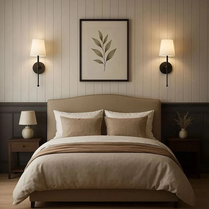 Indoor Wireless Fabric Wall Sconce Battery Operated Cordless Set