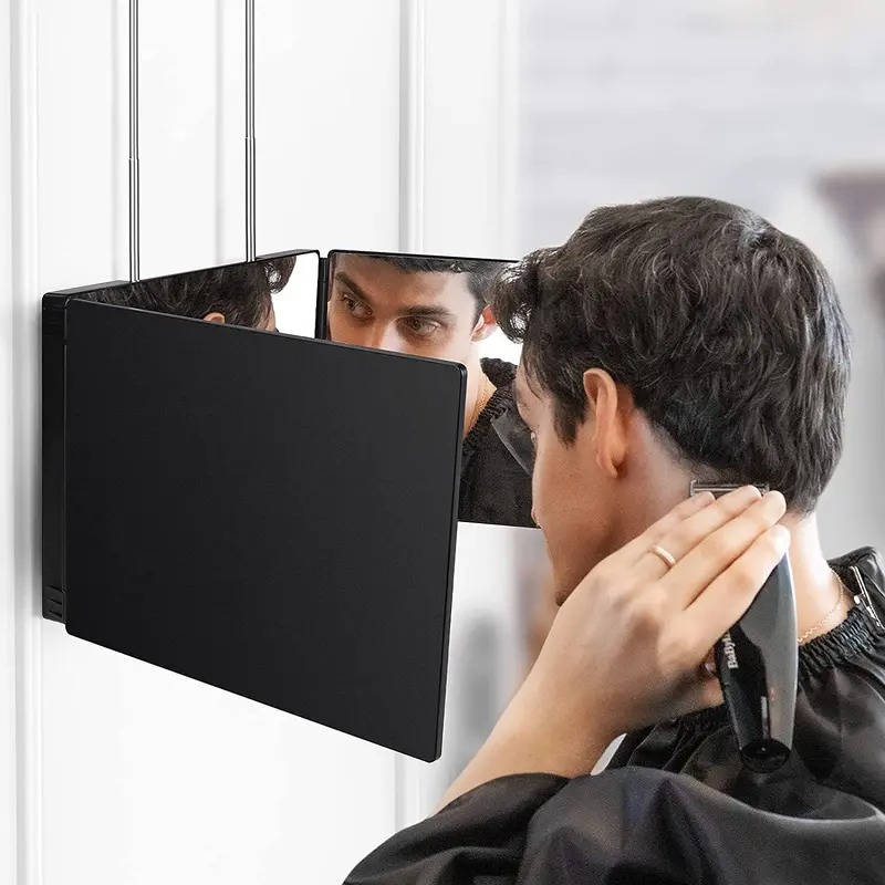 Portable Adjustable Tri-Fold Makeup Mirror Foldable Compact Design