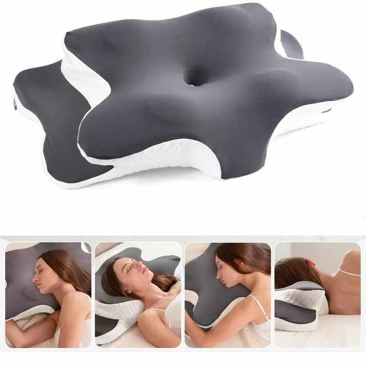 Adjustable Memory Foam Pillow with Neck and Shoulder Support - Lenila